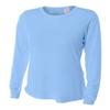 Authentic Sports Shop Light Colubmbia Blue Women's Adult Large Long Sleeve Wicking Cool & Comfortable Shirt/Undershirt view 1