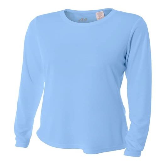Authentic Sports Shop Light Colubmbia Blue Women's Adult XL Long Sleeve Wicking Cool & Comfortable Shirt/Undershirt