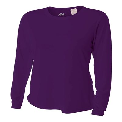 Authentic Sports Shop Purple Women's Adult XS Long Sleeve Wicking Cool & Comfortable Shirt/Undershirt
