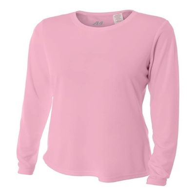 Authentic Sports Shop Pink Women's Adult Medium Long Sleeve Wicking Cool & Comfortable Shirt/Undershirt