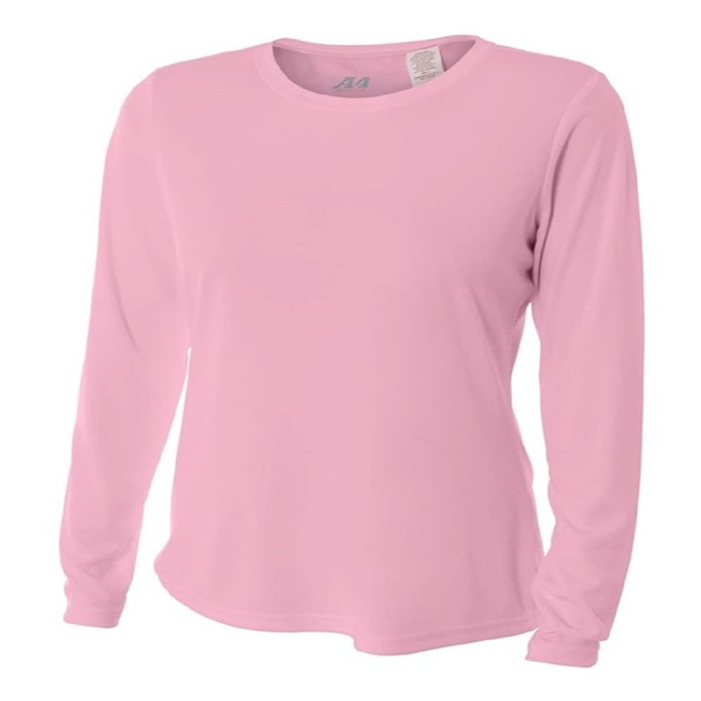 Authentic Sports Shop Pink Women's Adult Medium Long Sleeve Wicking Cool & Comfortable Shirt/Undershirt