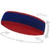 Couver Premium Quality 2 Color Thick Large Wide Headband pro Basketball - Red/Blue/Red [1 Piece] view 2
