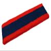 Couver Premium Quality 2 Color Thick Large Wide Headband pro Basketball - Red/Blue/Red [1 Piece] view 4