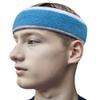 Couver Premium Quality 2 Color Thick Large Wide Headband pro Basketball - White/Sky Blue/White[1 Piece] view 2