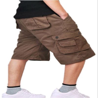 Congs Men's Survivor Outdoor Military Cotton Cargo Short Pants-Coffee-Tag 32/US 30