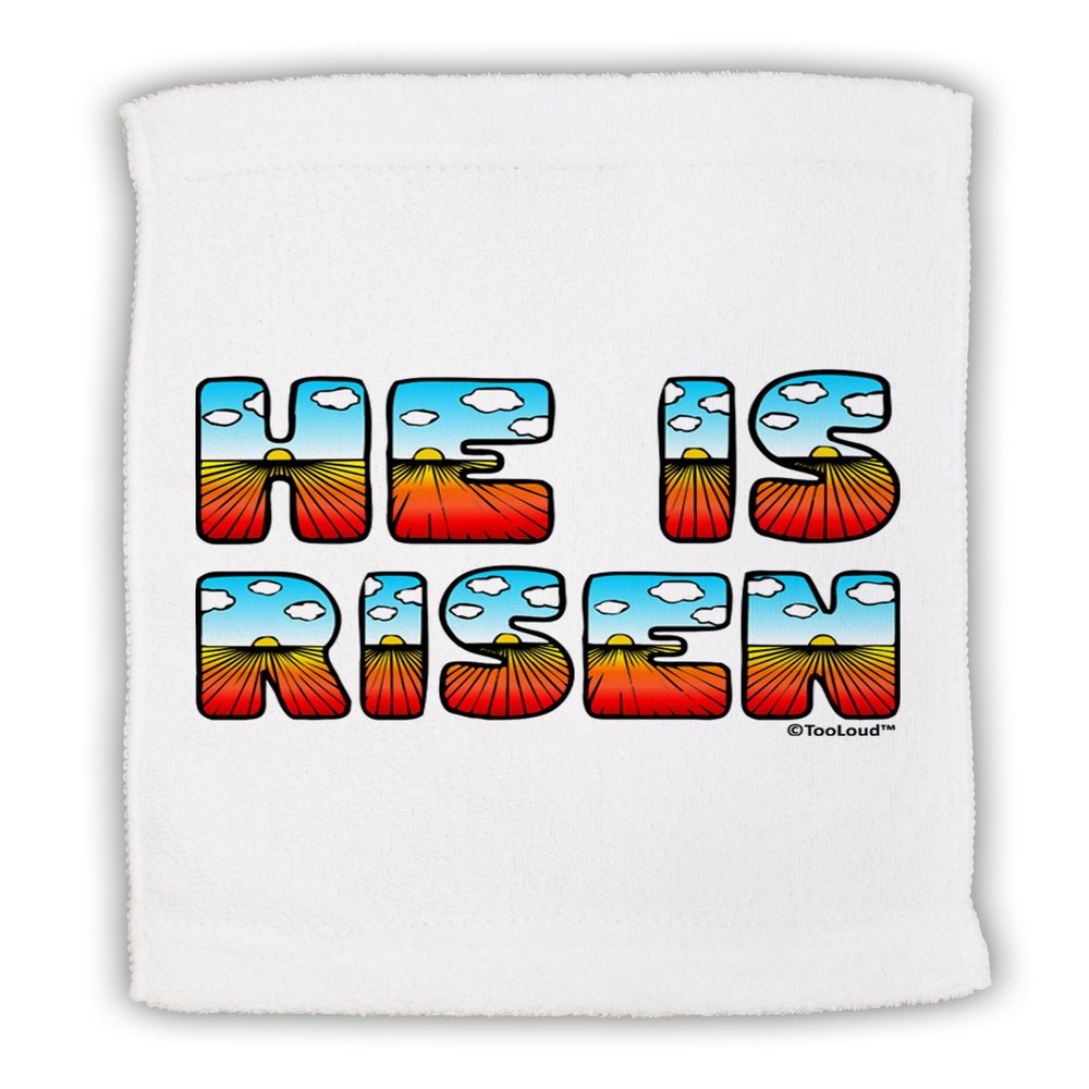TOOLOUD He is Risen - Easter - Sunrise Letters Micro Terry Sport Towel 11" x 18"