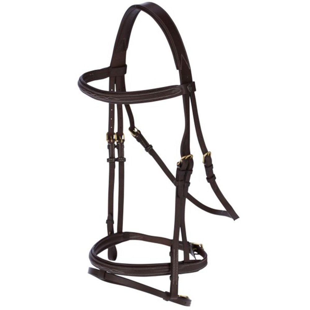 Kerbl Classic 324912 Snaffle Bridle Leather Thoroughbred Brown