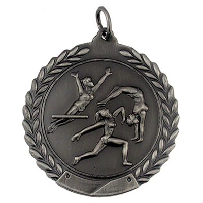PinMart Gymnastics Award Silver Medal - Female - 5 Pack