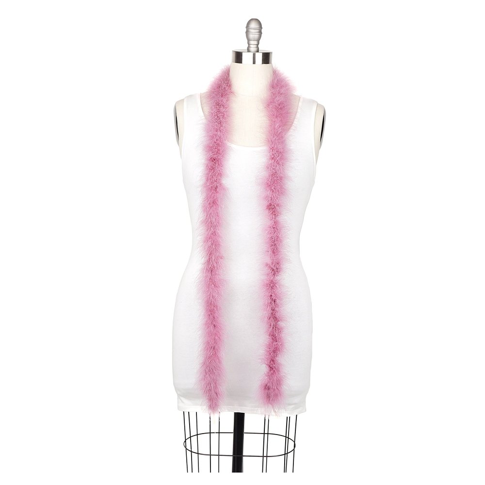 ZUCKER Marabou Boa Medium Weight Solid Color - Dusty Rose