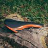 Funn Adlib Mountain Bike Saddle with Durable CrMo Rails, Tough and Lightweight Bike Seat, Slim Shape Vinyl Leather Covered Bicycle Saddle for MTB, BMX and Road Bike (Orange) view 2