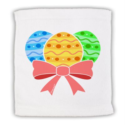 TOOLOUD Easter Eggs with Bow Micro Terry Sport Towel 11" x 18"