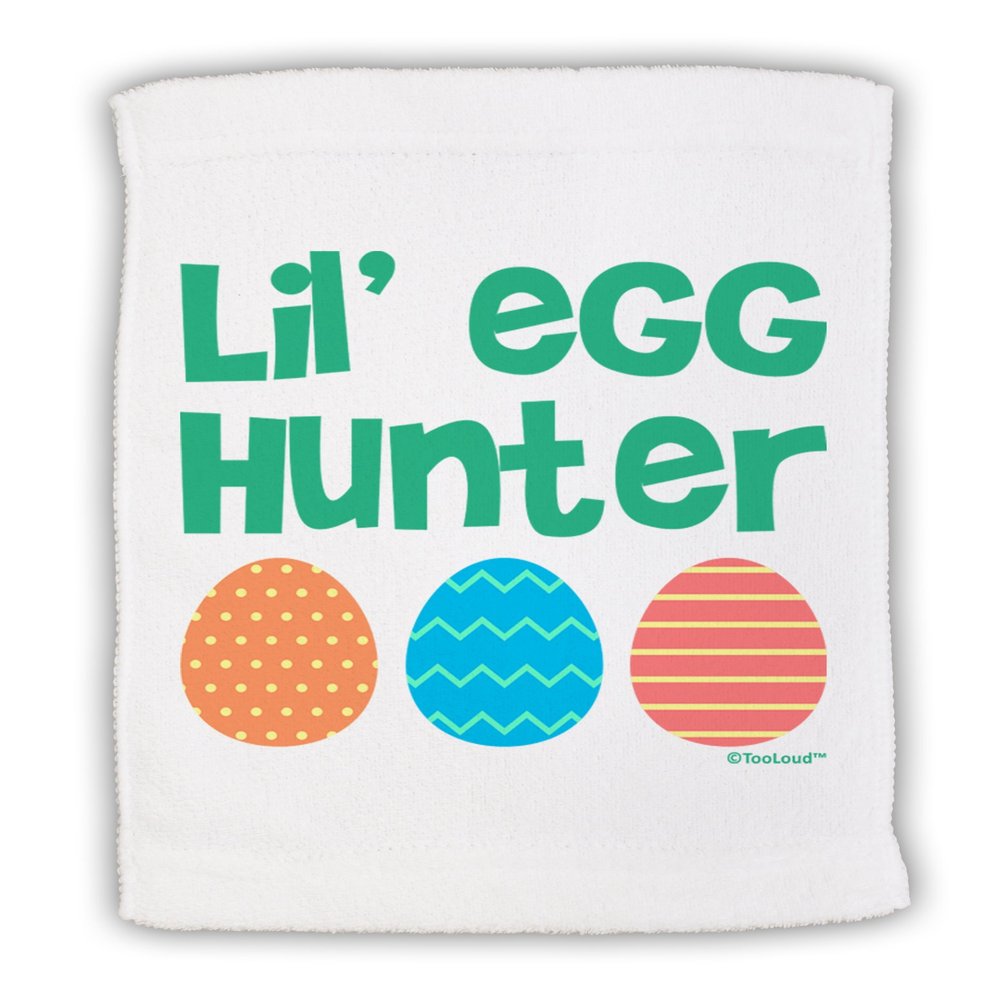 TOOLOUD Lil' Egg Hunter - Easter - Green Micro Terry Sport Towel 11" x 18"