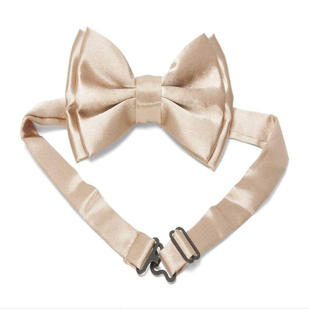 Gravity Threads Tuxedo Solid Color Bow Tie, Khaki