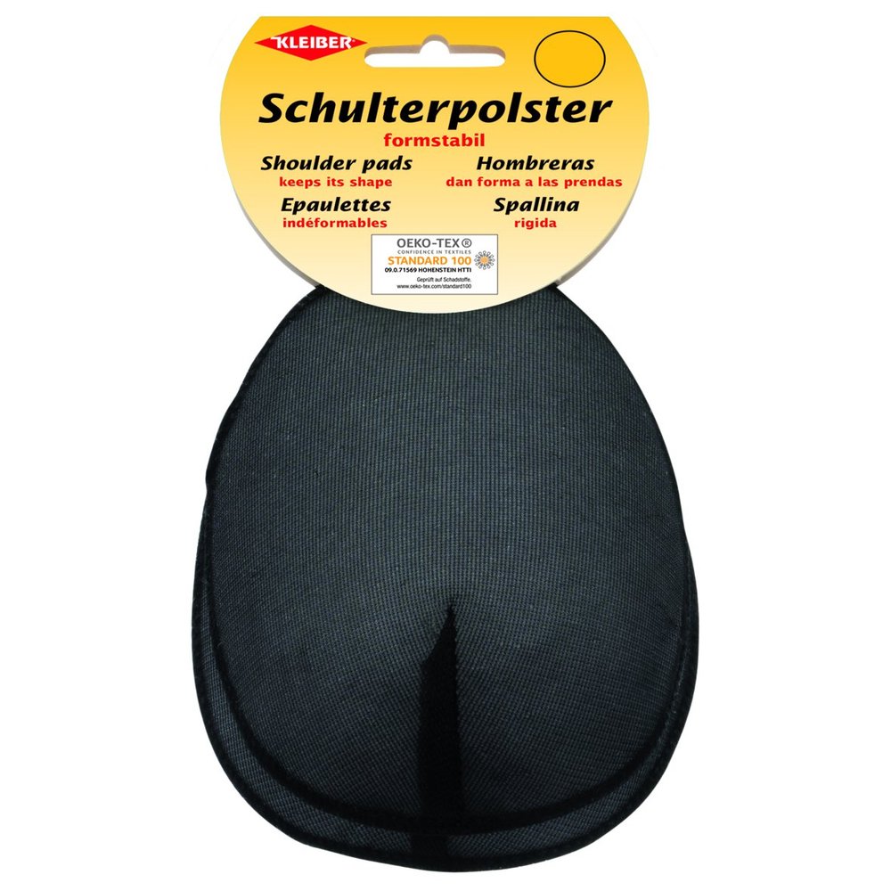Kleiber KR 8 Shoulder Pad with Hook and Loop Tape Raglan 50% Polyamide, Black, 13.5 x 11 x 3 cm