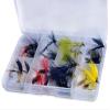 Outdoor Planet Clear 8 Compartment Pocketed Fly Box + Assorted Fly Fishing Lure Pack of 24 Fly view 1