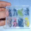 Outdoor Planet Clear 8 Compartment Pocketed Fly Box + Assorted Fly Fishing Lure Pack of 24 Fly view 4