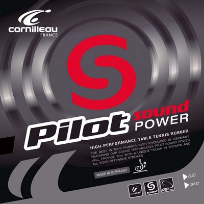 JUIC C1146 Table Tennis Soft Rubber Back, Pilot Sound Power, High Elasticity/High Friction, Black (BK) Thickness: 0.08 inches (2.0 mm)