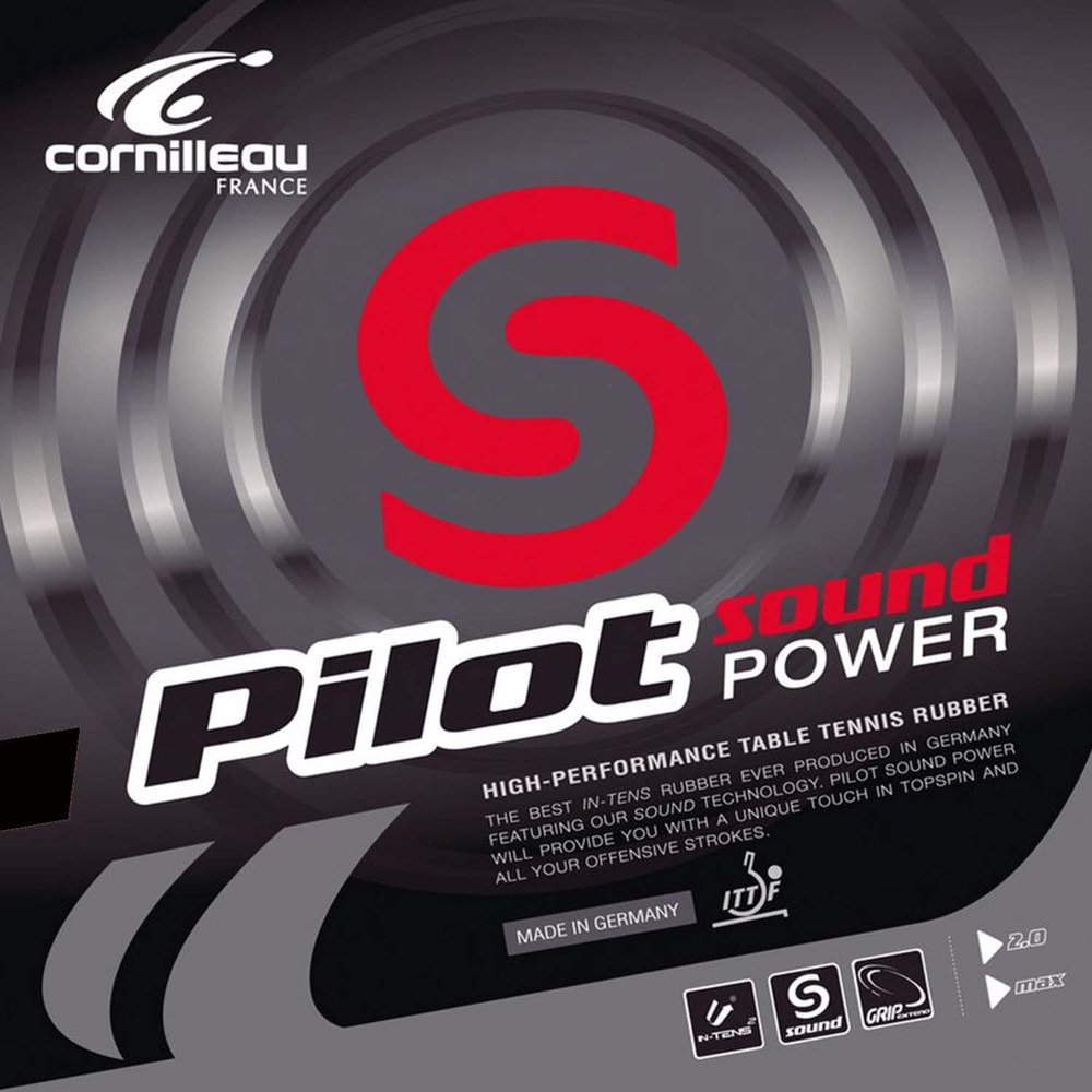 JUIC C1146 Table Tennis Soft Rubber Back, Pilot Sound Power, High Elasticity/High Friction, Black (BK) Thickness: 0.08 inches (2.0 mm)