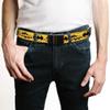 Adjustable Belt, Clamp Buckle, Cut to Fit, Vintage Batman Logo Yellow view 2