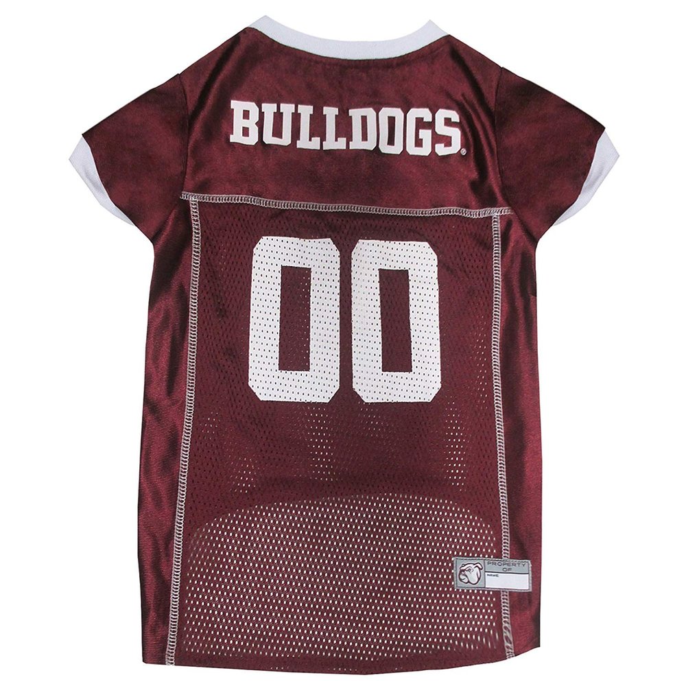 Pets First NCAA College Mississippi State Bulldogs Mesh Jersey for DOGS & CATS, Medium. Licensed Dog Jersey with your Favorite Football/Basketball College Team