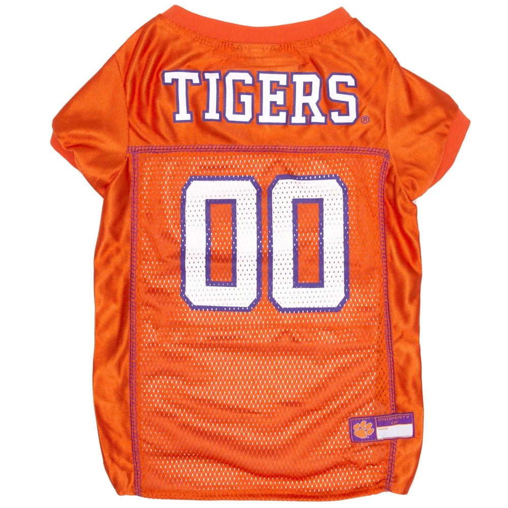 Pets First NCAA College Clemson Tigers Mesh Jersey for DOGS & CATS, X-Small.Licensed Dog Jersey with your Favorite Football/Basketball College Team