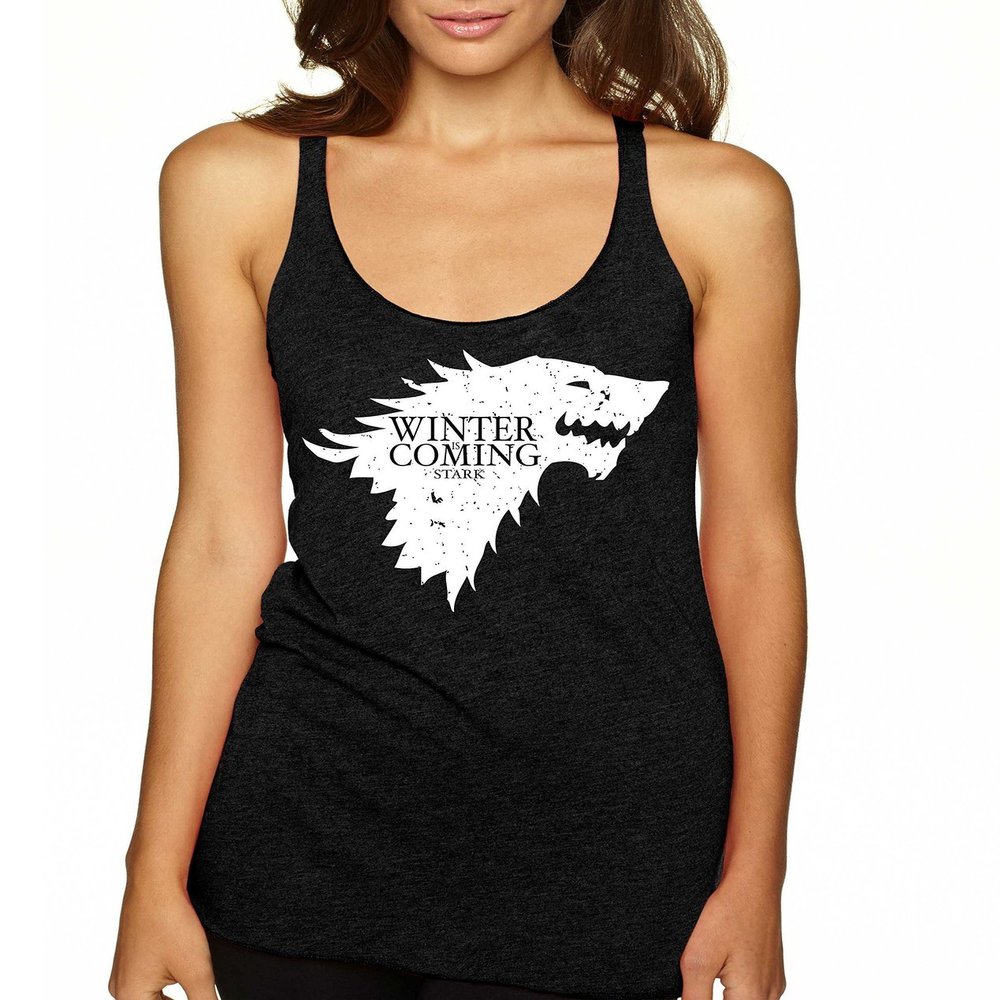 ALLNTRENDS Women's Tank Top Winter is Coming (S) Black