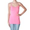 Active Products Plain Long Spaghetti Strap Tank Top Camis Basic Camisole Cotton, Neon Pink, Small view 1