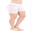 Basic Solid Biker Short Spandex Yoga Leggings (12 inch, White) OS view 2