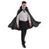 Black Cape Vampire Costume - One Size Fits Most (1 Count) - Stunning Style for Halloween, Cosplay, & Parties view 3