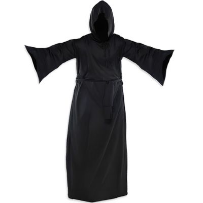 Black Horror Robe - One Size Fits All (1 Count) - Perfect for Halloween, Cosplay & Themed Events