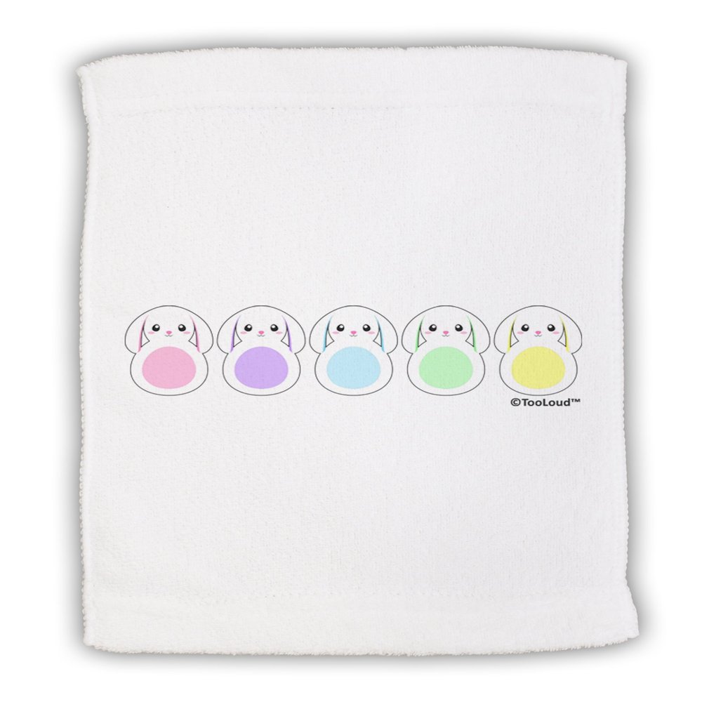 TOOLOUD Cute Pastel Bunnies Micro Terry Sport Towel 11" x 18"