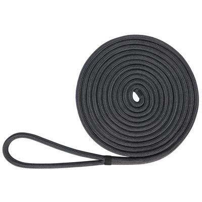 Extreme Max 3006.2135 BoatTector Double Braid Nylon Dock Line - 5/8" x 25', Black