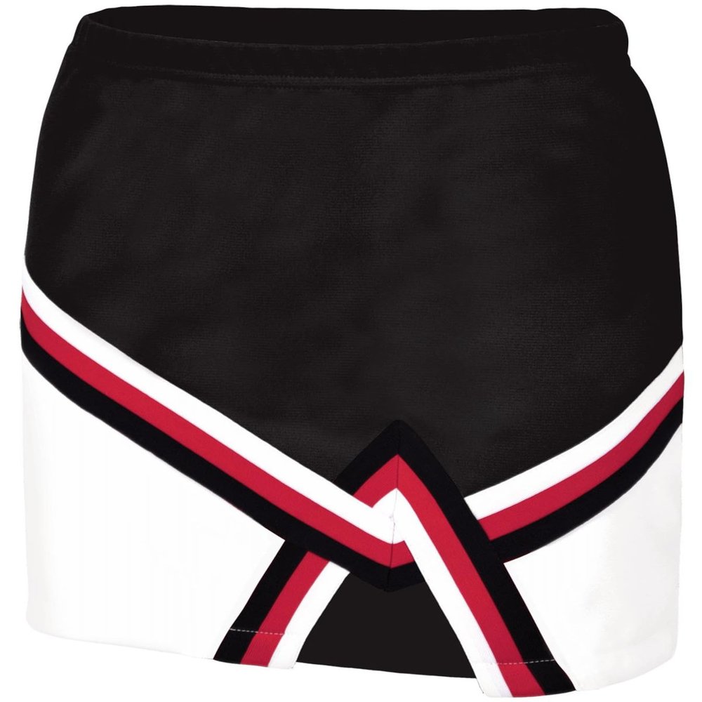 chass Sport Legacy Girl's Cheerleading Skirt | Cheerleading Uniform in Youth and Adult Sizes (Black, White, Red, YM)