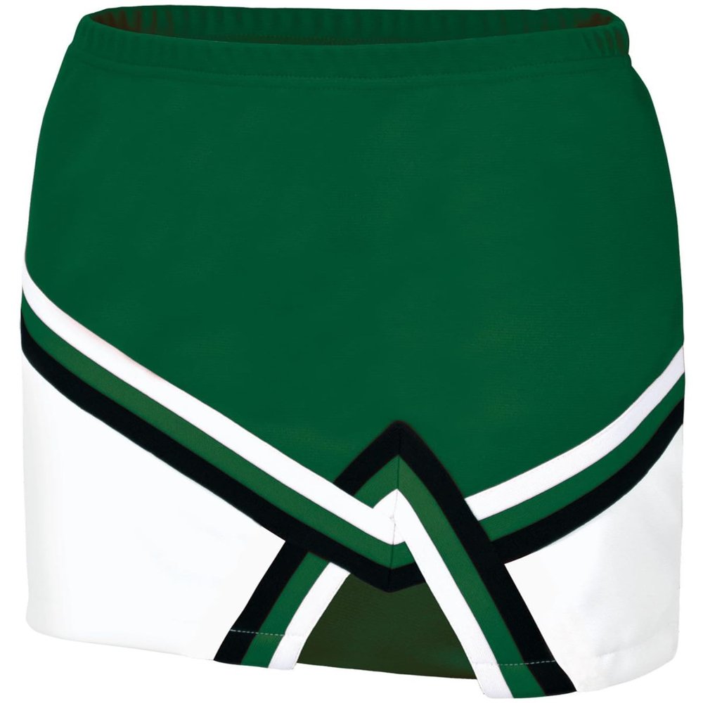 chass Sport Legacy Girl's Cheerleading Skirt | Cheerleading Uniform in Youth and Adult Sizes (Black, White, Dark Green, YM)