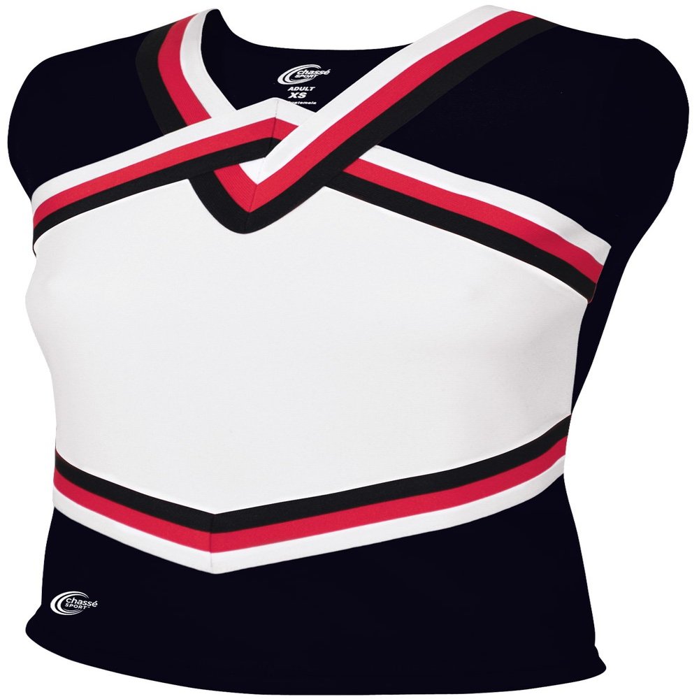 chass Girls' Sport Legacy Shell Top Black/White/Red Youth Large