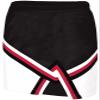 chass Sport Legacy Girl's Cheerleading Skirt | Cheerleading Uniform in Youth and Adult Sizes (Black, White, Red, AM) view 1