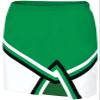 chass Sport Legacy Girl's Cheerleading Skirt | Cheerleading Uniform in Youth and Adult Sizes (Black, White, Kelly Green, AM) view 1