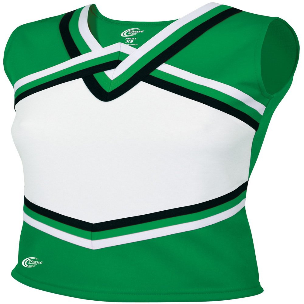 chass Girls' Sport Legacy Shell Top Kelly/White/Black Youth Medium