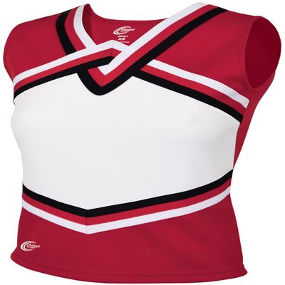 chass Girls' Sport Legacy Shell Top Red/White/Black Youth Medium