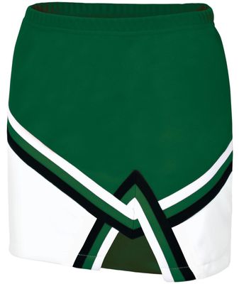 chass Sport Legacy Girl's Cheerleading Skirt | Cheerleading Uniform in Youth and Adult Sizes (Black, White, Dark Green, AXS)