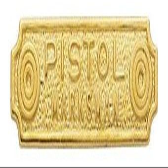 Hero's Pride Pistol Proficiency - Two Bulls Eyes - Pistol Marksman - Gold
