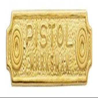 Hero's Pride Pistol Proficiency - Two Bulls Eyes - Pistol Marksman - Gold