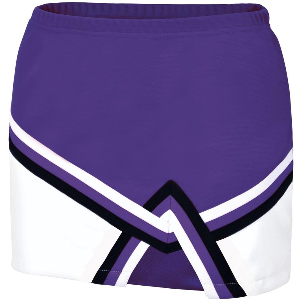 chass Sport Legacy Girl's Cheerleading Skirt | Cheerleading Uniform in Youth and Adult Sizes (Black, White, Purple, AM)