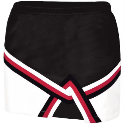 chass Sport Legacy Girl's Cheerleading Skirt | Cheerleading Uniform in Youth and Adult Sizes (Black, White, Red, AS)