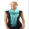PASKMLNA Beautiful Solid Colors Luxurious Pashmina Scarf (aqua blue #26) view 1