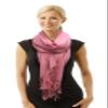 PASKMLNA Beautiful Solid Colors Luxurious Pashmina Scarf (berry pink #18) view 1