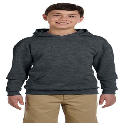 Jerzees Boys NuBlend Hooded Pullover Sweatshirt(996Y)-Black Heather-S