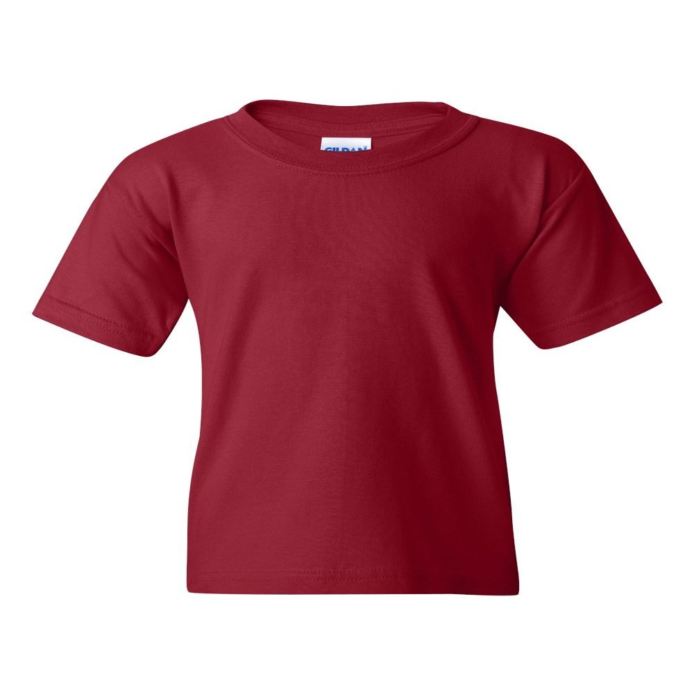 Gildan 5000B Youth 100% Cotton Tee - Garnet - M
