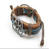 1 Piece Women's Men's Fashion Strand Bracelet 1013 Sign Hollow Cross Leather Braided Adjustable view 2