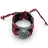 1 Piece Women's Men's Fashion Strand Bracelet 1016 Flower Inscription Leather Braided Adjustable view 1